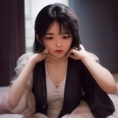 女主角肖像特写，眼神复杂，暗示角色内心情感的多重压抑