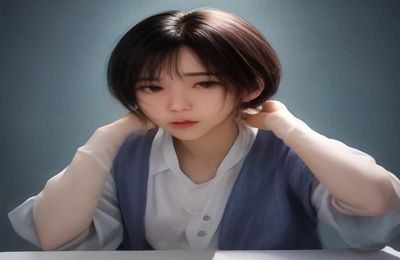 影评人在书桌前记录笔记，桌面摆放剧照打印稿，专注分析剧情